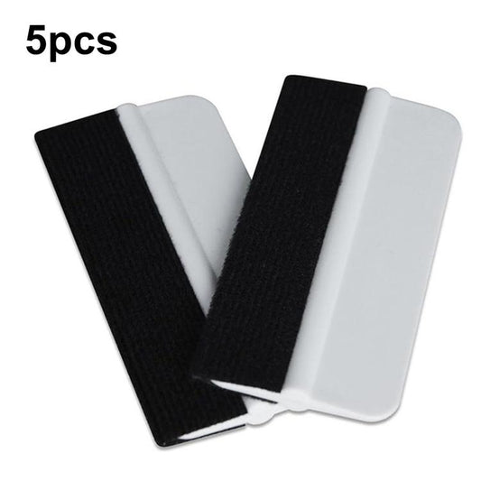 5pcs With Felt Car Film Tool Anti-scratch Small Scraper(White) - Sticker Tools by PMC Jewellery | Online Shopping South Africa | PMC Jewellery | Buy Now Pay Later Mobicred