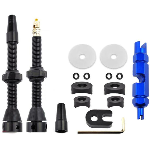 Mountain Road Bike Tubeless French Vacuum Valve, Color: 60mm Black A