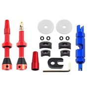 Mountain Road Bike Tubeless French Vacuum Valve, Color: 44mm Red B