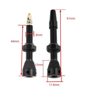 Mountain Road Bike Tubeless French Vacuum Valve, Color: 44mm Black B