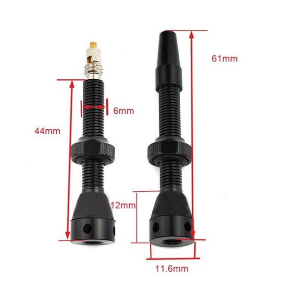 Mountain Road Bike Tubeless French Vacuum Valve, Color: 60mm Black A