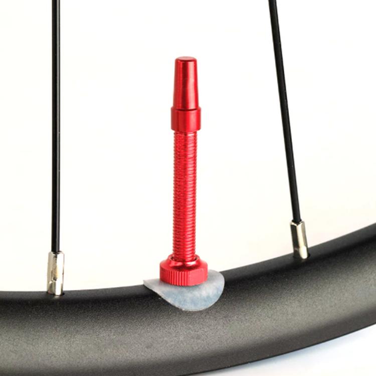 Mountain Road Bike Tubeless French Vacuum Valve, Color: 60mm Red A - free shipping - PMC Jewellery - Order now!