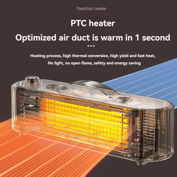 FS007 800W Home Desktop Heater Large Area PTC Heating Device, Spec: US Plug(Green)