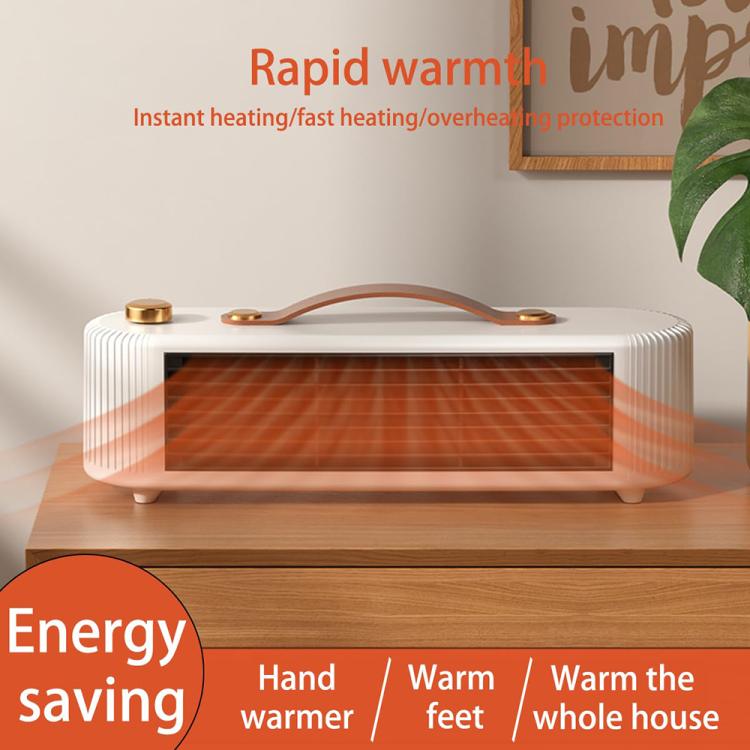 FS007 800W Home Desktop Heater Large Area PTC Heating Device, Spec: UK Plug(Green)