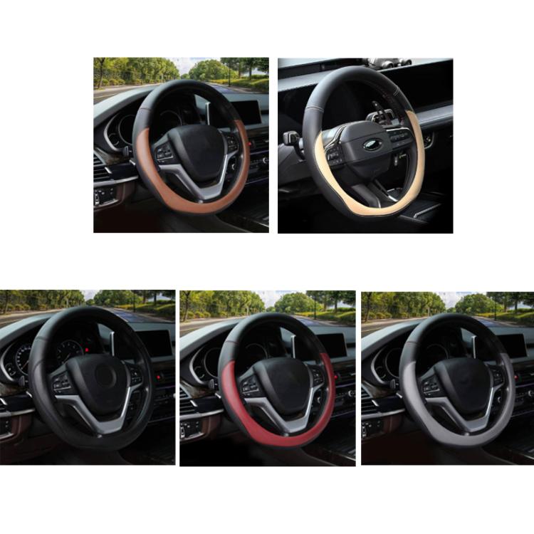 38cm Cars Universal Microfiber Steering Wheel Cover(Black) - Steering Wheel Accessories by PMc TechLife | Online Shopping South Africa | PMc TechLife | Buy Now Pay Later Mobicred
