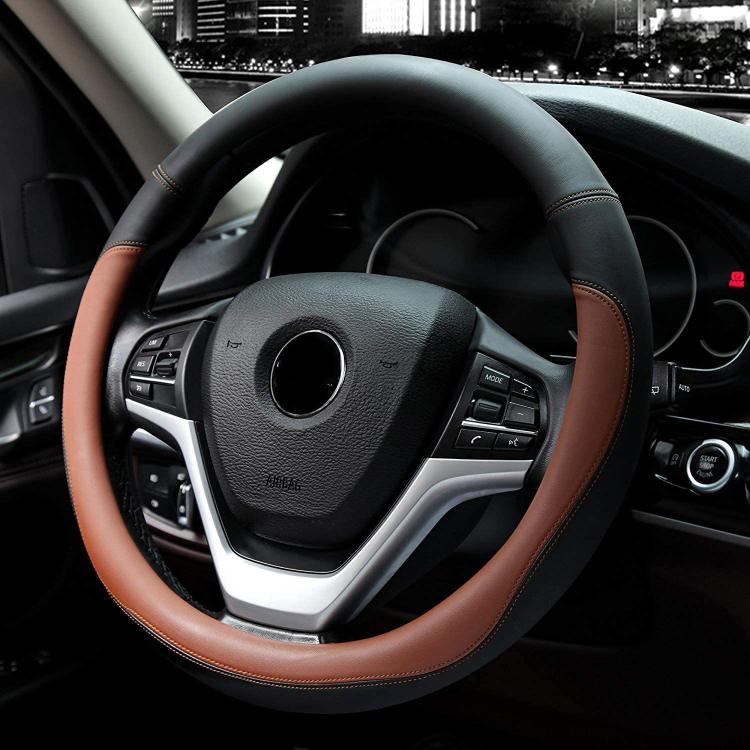 38cm Cars Universal Microfiber Steering Wheel Cover(Coffee) - Steering Wheel Accessories by PMc TechLife | Online Shopping South Africa | PMc TechLife | Buy Now Pay Later Mobicred