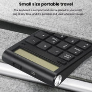 2.4G Dual-Mode Display Digital Keypad Cashier Office Computer Rechargeable Wireless Keyboard