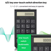 2.4G Dual-Mode Display Digital Keypad Cashier Office Computer Rechargeable Wireless Keyboard