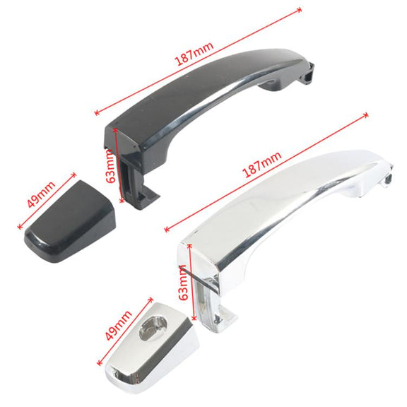 Car Door Outer Handle Accessories For Chevrolet Aveo, Model: Black 4pcs /Set