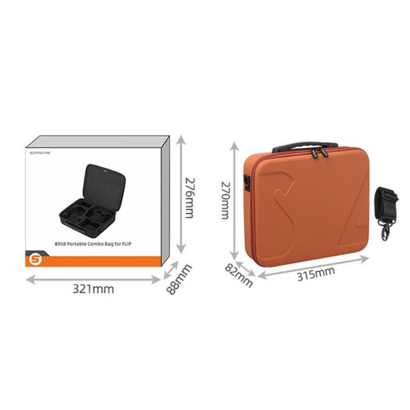 For DJI Flip Sunnylife FP-B958 Storage Bag Vlog Aerial Camera Protective Case Accessory(Orange)