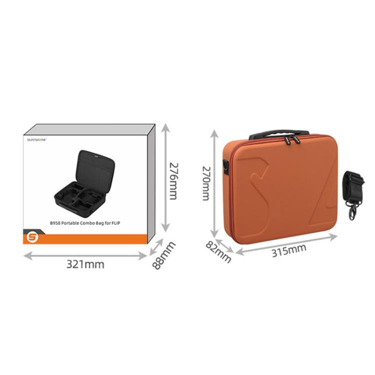 For DJI Flip Sunnylife FP-B958 Storage Bag Vlog Aerial Camera Protective Case Accessory(Orange)