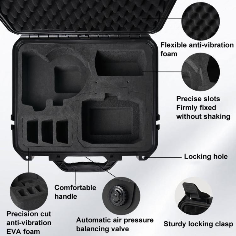 For DJI Flip CYNOVA FL-AQX-CY IP67 Water-resistant Pressure And Shock Resistant Safety Case(Black)