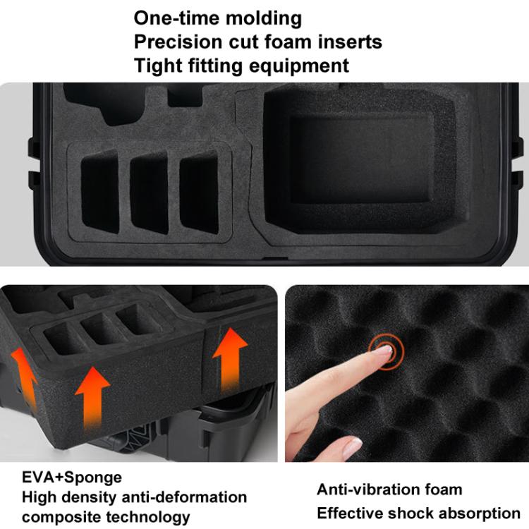 For DJI Flip CYNOVA FL-AQX-CY IP67 Water-resistant Pressure And Shock Resistant Safety Case(Black)