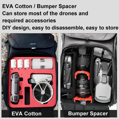 For DJI Flip CYNOVA C-MA-DB-003 Drone Shock And Stress Reduction Duffel Bag(Black) - free shipping - PMC Jewellery - Order now!