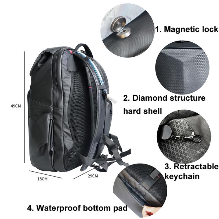 For DJI Flip CYNOVA C-MA-DB-003 Drone Shock And Stress Reduction Duffel Bag(Black) - free shipping - PMC Jewellery - Order now!
