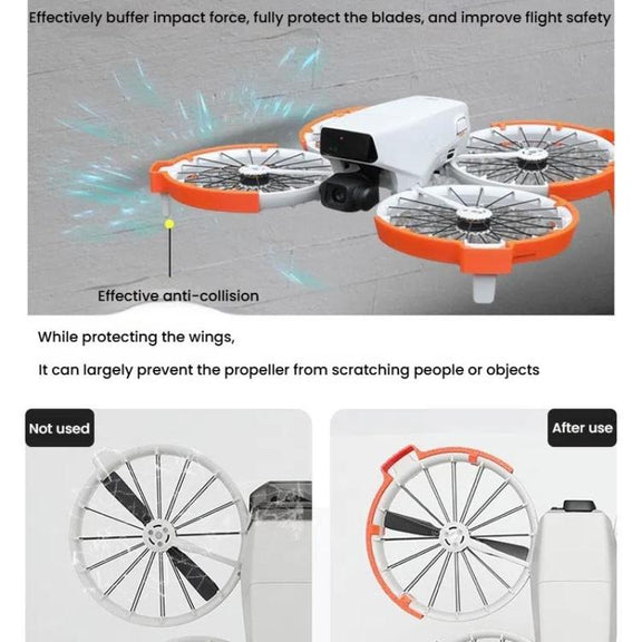For DJI Flip Drone With Tripod Bumper Ring(Orange)