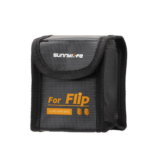 For DJI Flip Sunnylife Battery Explosion Proof Bag Li-ion Safety Storage Bag Flame Retardant Protective Bag Medium (For 2 Batteries)