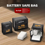 For DJI Flip Sunnylife Battery Explosion Proof Bag Li-ion Safety Storage Bag Flame Retardant Protective Bag Medium (For 2 Batteries)