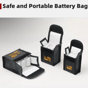 For DJI Flip Sunnylife Battery Explosion Proof Bag Li-ion Safety Storage Bag Flame Retardant Protective Bag Medium (For 2 Batteries)