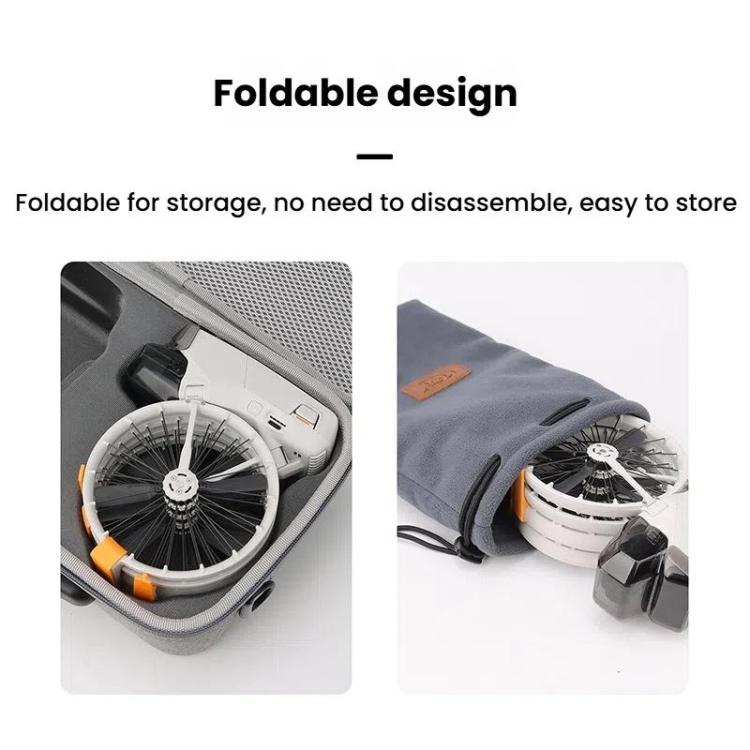 For DJI Flip CQT 4 In 1 Drone Folding Booster Stand Scratch and Wear Resistant Landing Protective Bracket(Black)