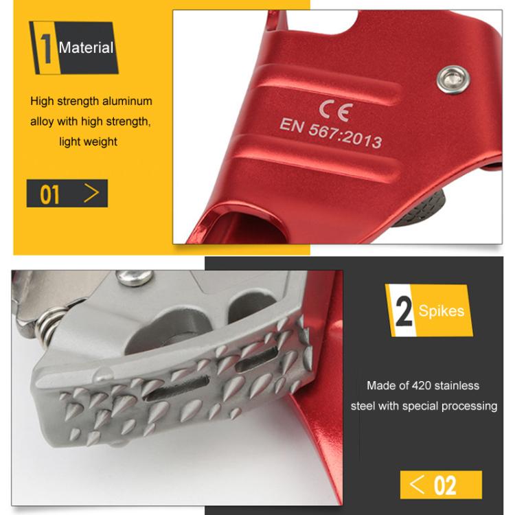 XINDA TP-XS04 Outdoor Climbing Chest Rope Ascender Belay Ascender Climbers Cave Exploration Protective Gear(Red)