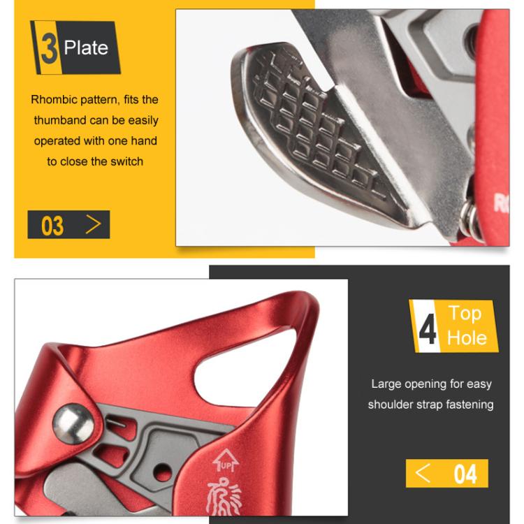 XINDA TP-XS04 Outdoor Climbing Chest Rope Ascender Belay Ascender Climbers Cave Exploration Protective Gear(Red) - Mountaineering Outfit by XINDA | Online Shopping South Africa | PMC Jewellery | Buy Now Pay Later Mobicred