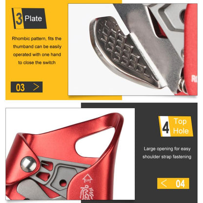 XINDA TP-XS04 Outdoor Climbing Chest Rope Ascender Belay Ascender Climbers Cave Exploration Protective Gear(Red) - Mountaineering Outfit by XINDA | Online Shopping South Africa | PMC Jewellery | Buy Now Pay Later Mobicred