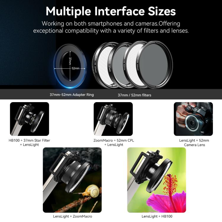 APEXEL APL-FL26 Jewelry Food Still Life Tri-color 9-speed Slim Ring Macro Photography Fill Light
