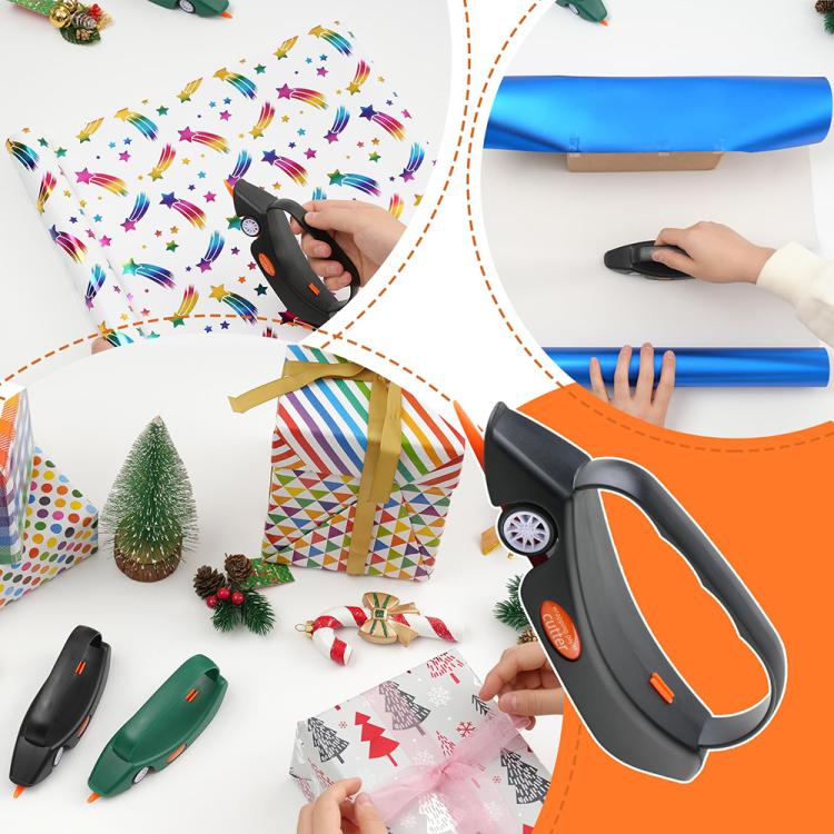 NBJ1 Roll Wrapping Paper Cutter with Handle Paper Cutter(Green) - Tools by PMc TechLife | Online Shopping South Africa | PMc TechLife | Buy Now Pay Later Mobicred