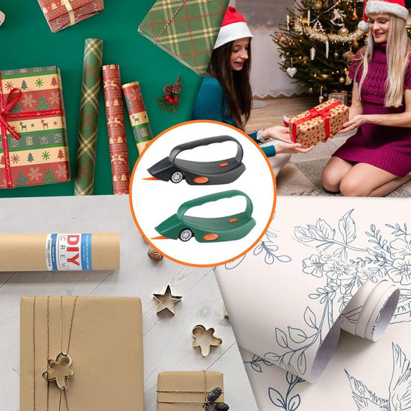 NBJ1 Roll Wrapping Paper Cutter with Handle Paper Cutter(Green)