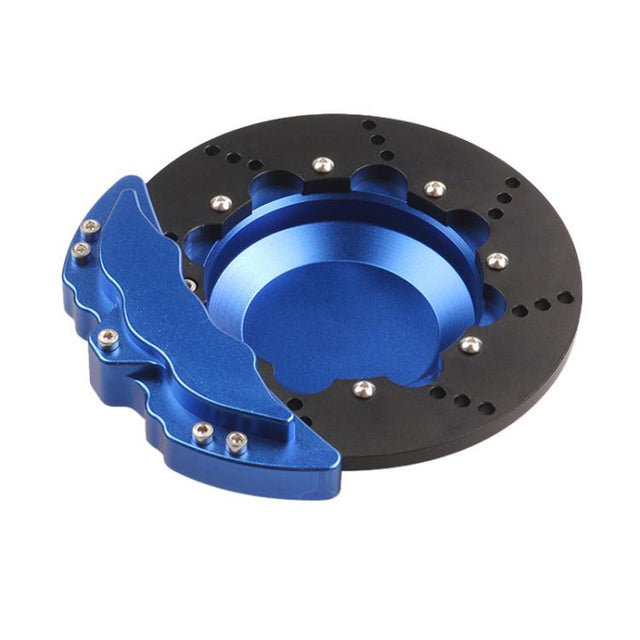 Car All-Aluminum Brake Disc Ashtray, Size: Rotating(Blue Black Edge)