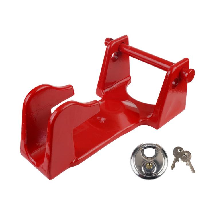 Coupler Gooseneck Hitch Trailer Lock For Heavy Trailer Transporter RV, Color: Red + Key Lock - Towing Bars by PMc TechLife | Online Shopping South Africa | PMc TechLife | Buy Now Pay Later Mobicred
