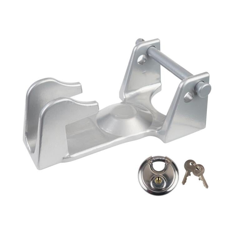 Coupler Gooseneck Hitch Trailer Lock For Heavy Trailer Transporter RV, Color: Silver + Key Lock - Towing Bars by PMc TechLife | Online Shopping South Africa | PMc TechLife | Buy Now Pay Later Mobicred