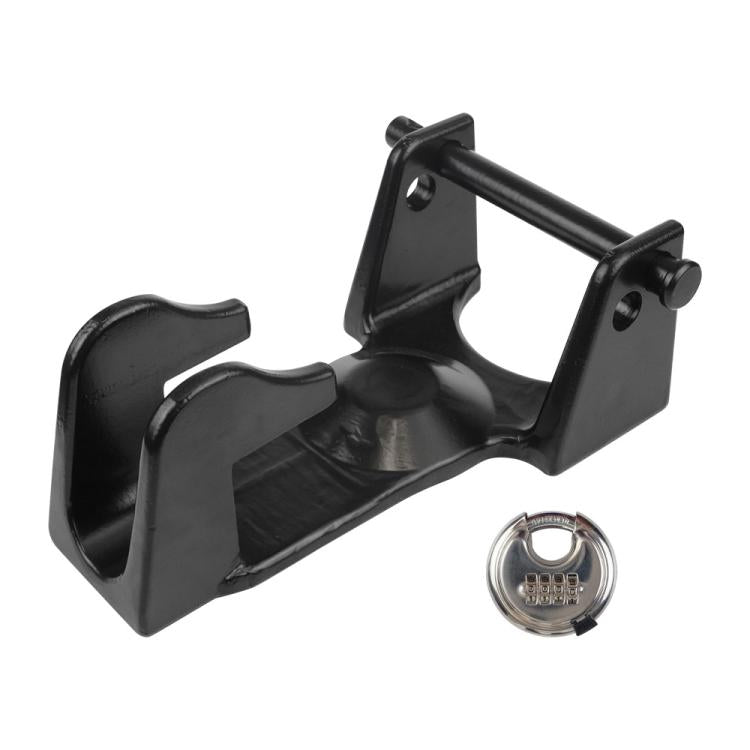 Coupler Gooseneck Hitch Trailer Lock For Heavy Trailer Transporter RV, Color: Black + Combination Lock - Towing Bars by PMc TechLife | Online Shopping South Africa | PMc TechLife | Buy Now Pay Later Mobicred