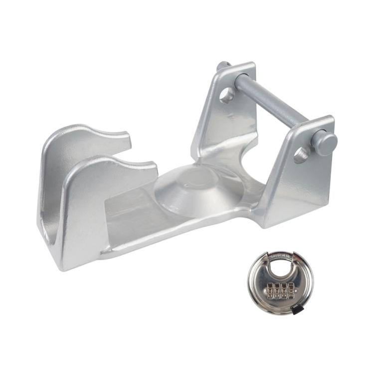 Coupler Gooseneck Hitch Trailer Lock For Heavy Trailer Transporter RV, Color: Silver + Combination Lock - Towing Bars by PMc TechLife | Online Shopping South Africa | PMc TechLife | Buy Now Pay Later Mobicred