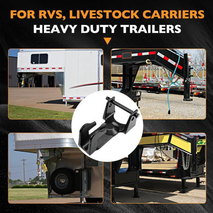 Coupler Gooseneck Hitch Trailer Lock For Heavy Trailer Transporter RV, Color: Black + Combination Lock - Towing Bars by PMC Jewellery | Online Shopping South Africa | PMC Jewellery | Buy Now Pay Later Mobicred