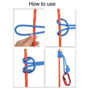 XINDA XD-S9835 120cm Outdoor Mountaineering Climbing Expansion Hiking Wear-Resistant Auxiliary Grab Knot Rope(Yellow)