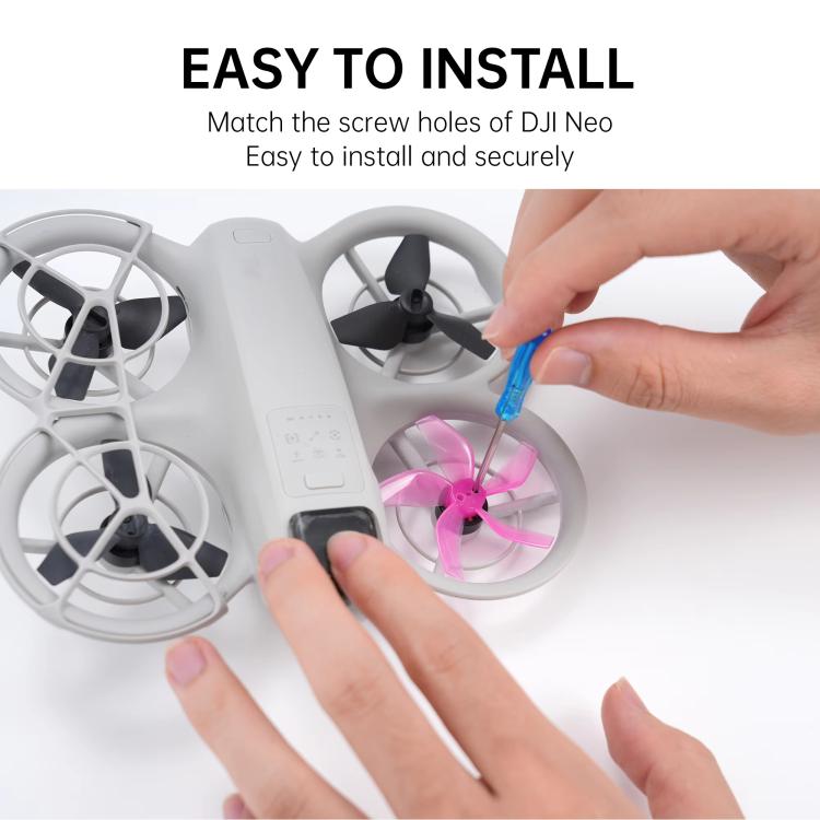 1pair For DJI Neo RCSTQ Drone 5 Blade Paddle Quick Release Replacement Blade(Pink)