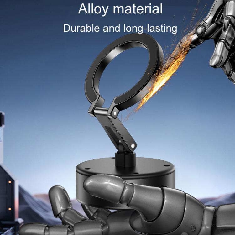 M17 Electrical Suction Cup Mobile Phone Car Holder Folding Rotating Magnetic Suction Navigation Stand(Silver) - Universal Car Holders by PMc TechLife | Online Shopping South Africa | PMc TechLife | Buy Now Pay Later Mobicred