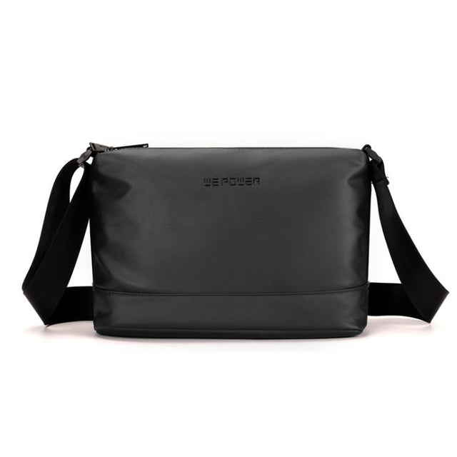 WEPOWER Simple Shoulder Bag For Men Light Casual Commuter Messenger Pack(Black)