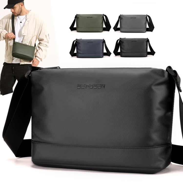 WEPOWER Simple Shoulder Bag For Men Light Casual Commuter Messenger Pack(Black) - Single-shoulder Bags by WEPOWER | Online Shopping South Africa | PMc TechLife | Buy Now Pay Later Mobicred