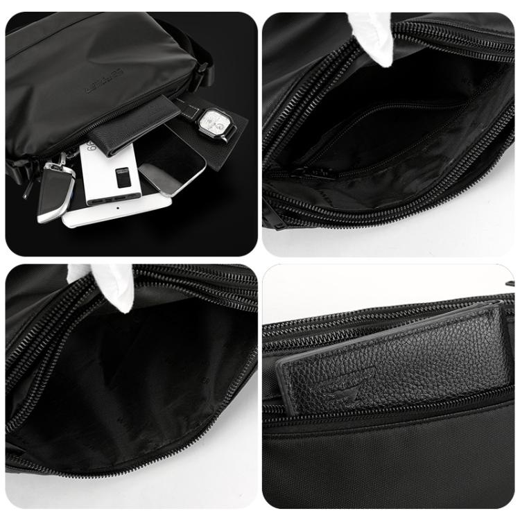 WEPOWER Simple Shoulder Bag For Men Light Casual Commuter Messenger Pack(Black) - Single-shoulder Bags by WEPOWER | Online Shopping South Africa | PMC Jewellery | Buy Now Pay Later Mobicred