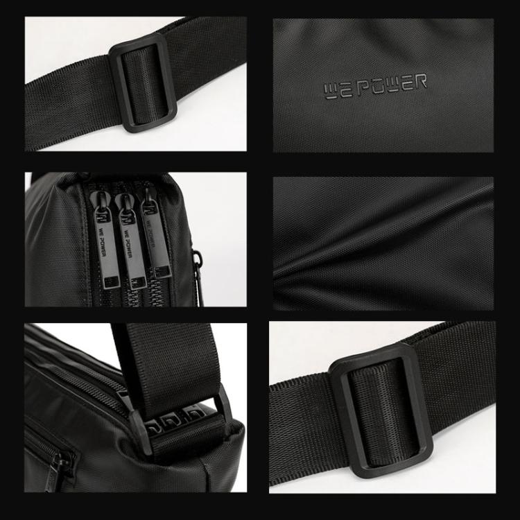 WEPOWER Simple Shoulder Bag For Men Light Casual Commuter Messenger Pack(Black) - Single-shoulder Bags by WEPOWER | Online Shopping South Africa | PMC Jewellery | Buy Now Pay Later Mobicred
