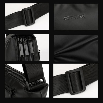 WEPOWER Simple Shoulder Bag For Men Light Casual Commuter Messenger Pack(Black) - Single-shoulder Bags by WEPOWER | Online Shopping South Africa | PMC Jewellery | Buy Now Pay Later Mobicred