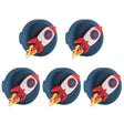 5pcs /Pack For Airtag Children Shoelace Fixed Locator Silicone Protective Cover(Rockets) - Other by PMc TechLife | Online Shopping South Africa | PMc TechLife | Buy Now Pay Later Mobicred