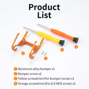 For DJI Neo RCSTQ Aluminum Alloy Crash Bar Convenient Quick Release Protective Stand(Orange)