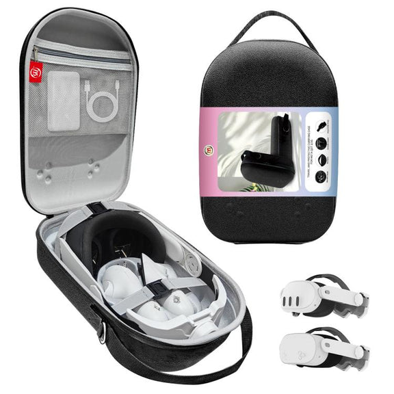 For Meta Quest 3S / 3 VR Headset JYS Storage Bag Handbag(Black)