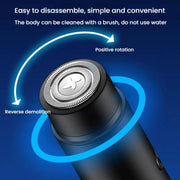 JILILAI 033 Electric Shaver Portable Mini Razor Car Electrical Shaver(Black)