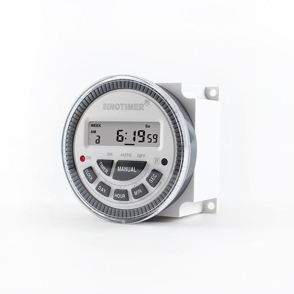 SINOTIMER TM-619sH-4 12VDC 10A Digital 7-Day Timer Switch Second Control Timer