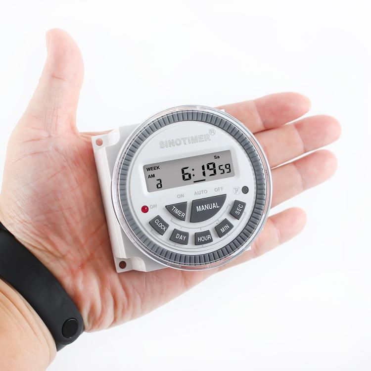 SINOTIMER TM-619sH-4 12VDC 10A Digital 7-Day Timer Switch Second Control Timer